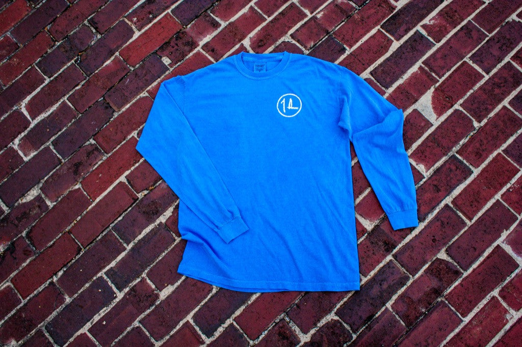 Flo Blue Long Sleeve Original Logo Tee