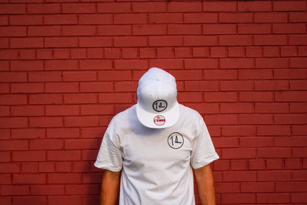 White Original Logo Patch Flatbill Hat
