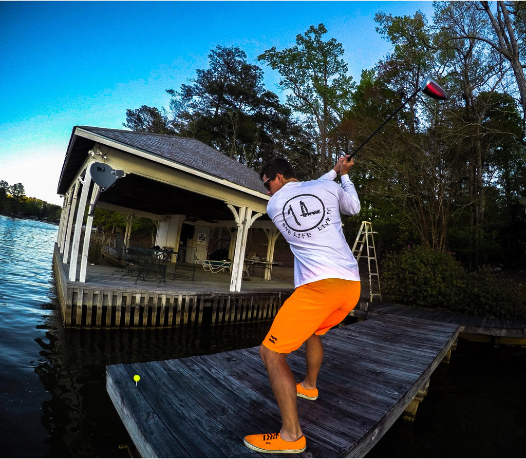 White Long Sleeve Original Logo Tee