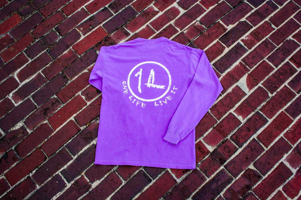 Violet Long Sleeve Original Logo Tee